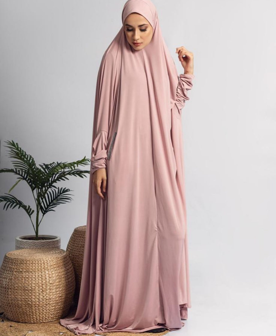 Light Pink full Length Burka – Enrobe Collection