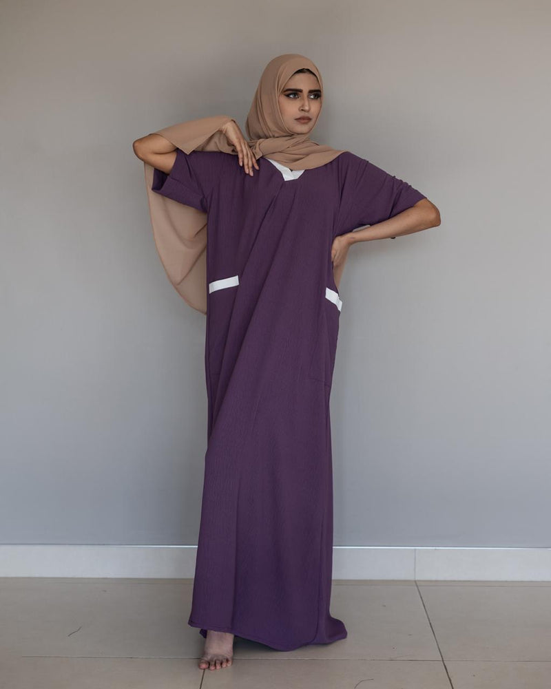 Purple and white Kaftan