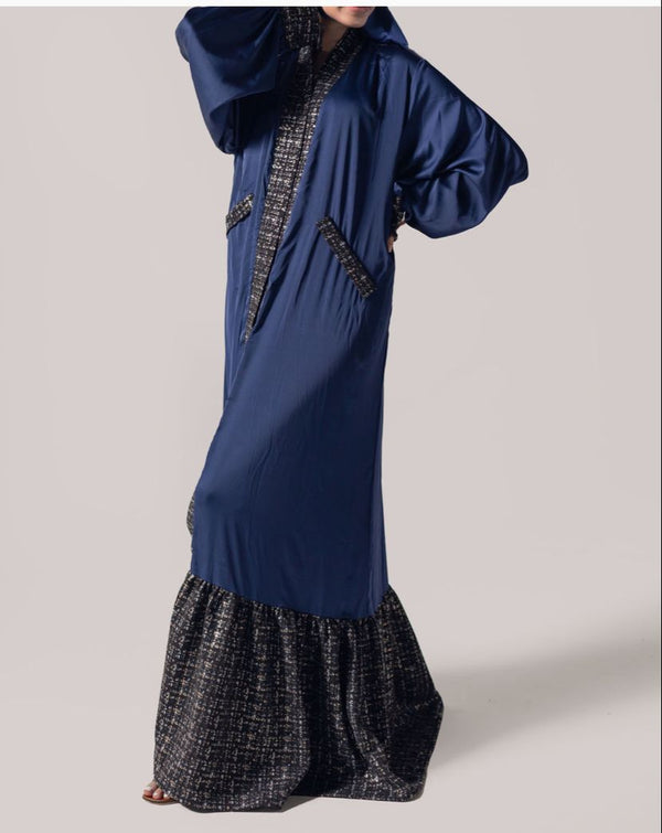 Blue Splash Abaya