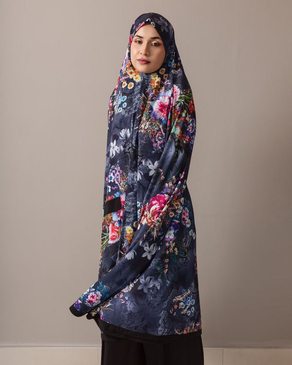 Knee Length Burka Pink Floral