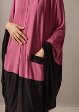 Pink with black two toned burka