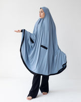 Knee Length Burka Sky Blue